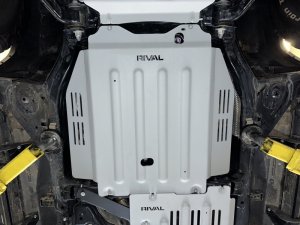 Toyota Tundra Skid Plate - Rival 4x4 - Aluminum Transmission Catalytic Converter - `21-`25